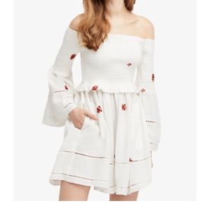 Free People Counting Daisies Embroidered Dress